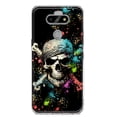 thumbnail image 1 of MUNDAZE LG Aristo 5/Phoenix 5/Risio 4 Shockproof Clear Hybrid Protective Phone Case Fantasy Paint Splash Pirate Skull Cover, 1 of 6