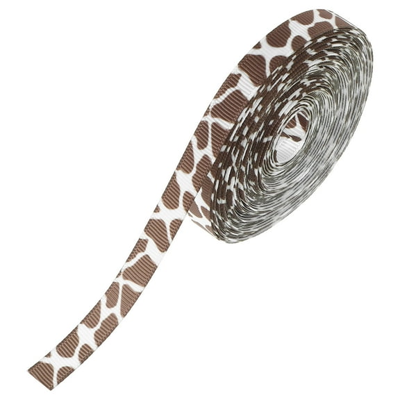 WHAMVOX Animal Print Ribbon for Decor Giraffe Ribbon for DIY Projects Polyester Ribbon for Sewing and Crafting Grosgrain Ribbon for Wrapping