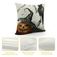 thumbnail image 4 of Halloween Pillow Covers Decorative Throw Pillows Halloween Decor for Indoor Witch Hats|Scary Pumpkin|Crow|Grave|Spider|Web Pattern Black-and-White Pillowcase Fall Cushion CasesZippered, 4 of 5