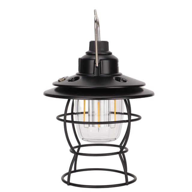 Linterna LED Para Acampar Al Aire Libre, 3 Modos De Luz Estilo Retro Linterna LED Vintage Para Acampar Fuente De Alimentación USB Diseño De Mango Para Actividades Al Aire Libre ANGGREK Outdoor LED Camping Lantern