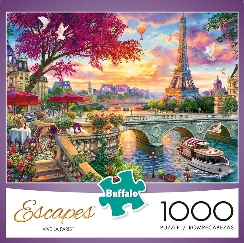 2019 BUFFALO 300 PIECE JIGSAW PUZZLE-NIGHT AND DAY-PARIS LOVE Details about   100% COMP 