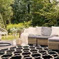 thumbnail image 6 of SAFAVIEH Courtyard Amanda Geometric Indoor/Outdoor Area Rug, 4' x 4' Square, Black/Beige, 6 of 15