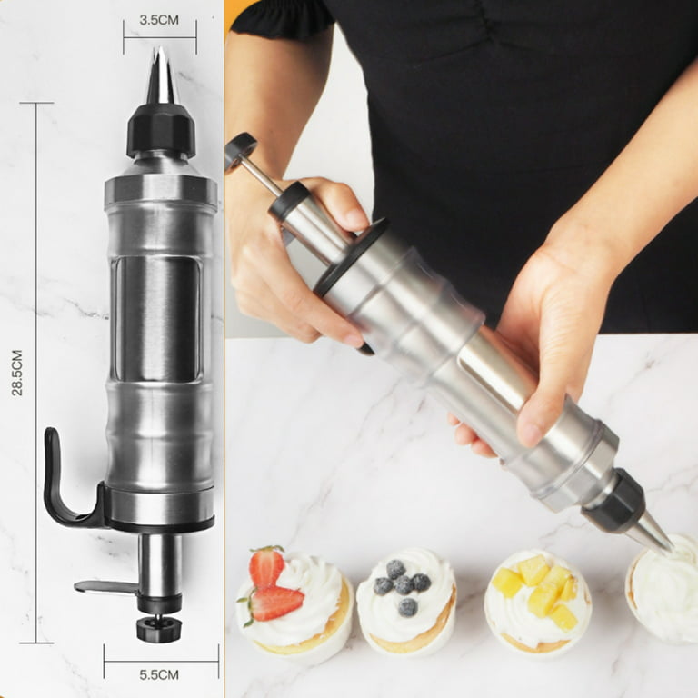 New Cake Decorating Gun Set With Scraper Cream Nozzle Airbrush Cookie  Cutter Pastry Desserts Baking Tool Kitchen Accessories - AliExpress
