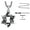 TD455 Pendant Cross Chain, variant on Retro Three-dimensional Rolling Grass Pattern Six-pointed Star Men's Necklace