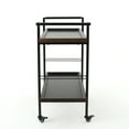 thumbnail image 6 of Rahiem Industrial Iron Bar Cart, Dark Walnut Finished, 6 of 12