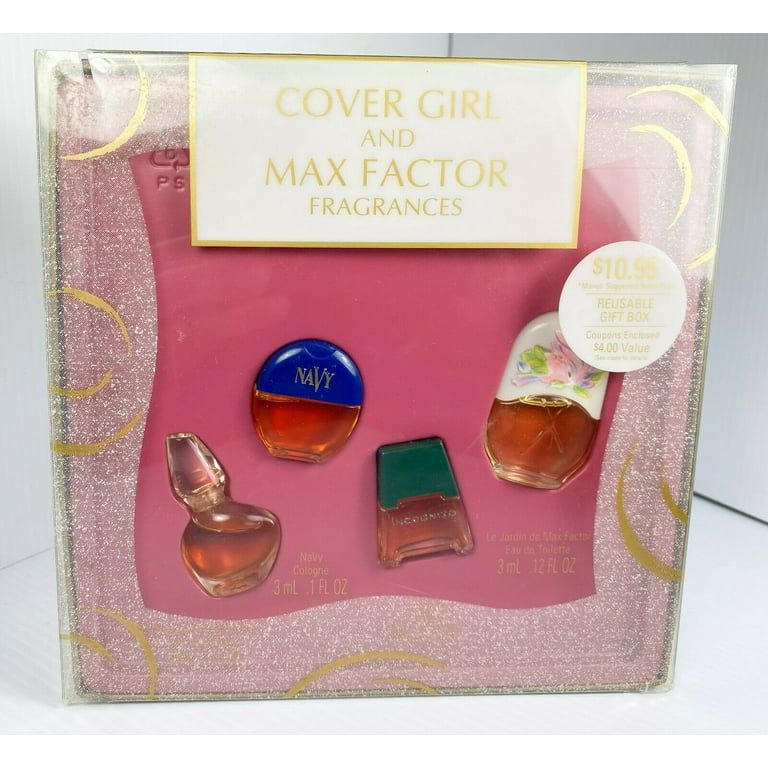 COVER GIRL/MAX FACTOR Fragrance Mini Set- Jaclyn Smith,Navy