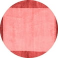 thumbnail image 1 of Ahgly Company Machine Washable Indoor Round Abstract Red Modern Area Rugs, 7' Round, 1 of 4