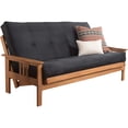 thumbnail image 3 of Futon Frame Set with Mattress - Converts to Bed - Hardwood Sofa for Living Rooms, 3 of 6