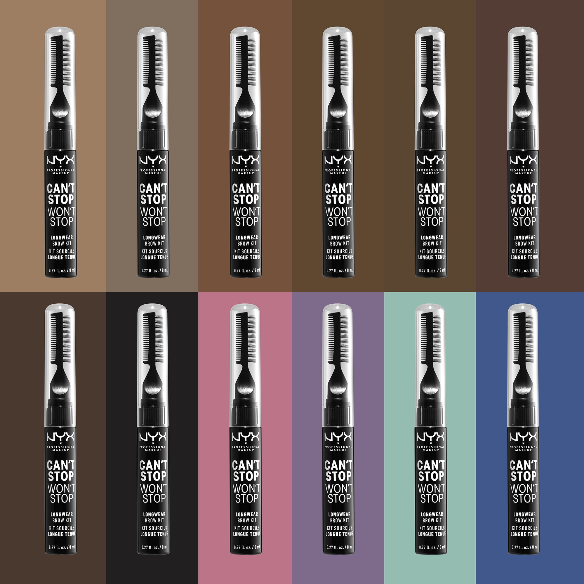 NYX Professional Makeup Can't Stop Won't Stop Longwear Brow Kit, Blonde