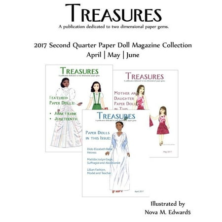 Treasures 2017 Second Quarter Paper Doll Magazine Collection: April-May-June