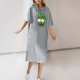 thumbnail image 5 of Vestido Corto de Verano Cuello Redondo Estilo de Camiseta de Longitud de Tobillo de Manga Corta, Altamente Elástico para Pijamas Y Ropa Interior Sexy, 5 of 8