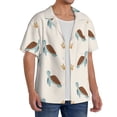 thumbnail image 4 of Xecao offers the Sea Turtle for Men's Casual Short-sleeved Shirt, a button-up collared shirt with a pocket, perfect for beach vacations and yacht travel in the Small size., 4 of 7