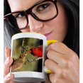 thumbnail image 2 of 3drose, Texas, Rio Grande Valley, Northern Cardinal Birds - Us44 Bja0049 - Jaynes Gallery, 15oz Two-tone Yellow Mug, 2 of 6