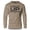 Khaki, variant on GYMISH Load It Up Lightweight Long Sleeve Hooded T-Shirt for Men – Motivational Gym Hoodie, Sliver on Black, Small