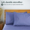 thumbnail image 6 of Luxclub Cooling Microfiber Sheet Set, Deep Pocket, Queen Size, 6-Piece with Pillowcases, Violet Blue, 6 of 9