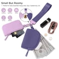 thumbnail image 4 of Llavero Viverte con cierre redondo, pequeño, portátil, con doble bolsillo, monedero desmontable, regalo para mujer, viajes, deportes al aire libre (lavanda y morado), 4 of 7