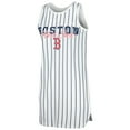 thumbnail image 2 of Women's Concepts Sport White Boston Red Sox Reel Pinstripe Knit Sleeveless Nightshirt, 2 of 3