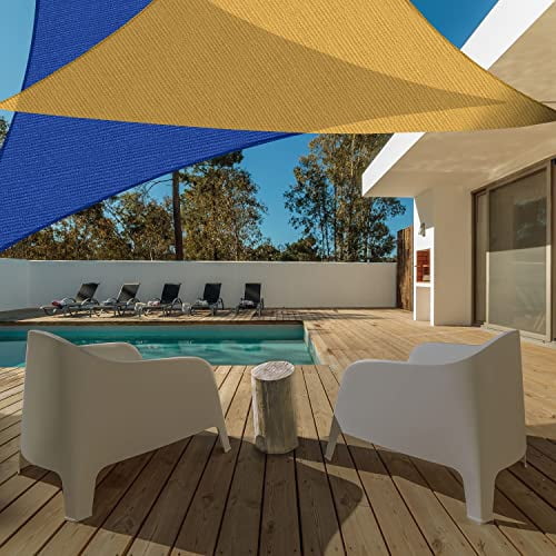 Outdoor Shade Sails, 10' x 10' x 10' Sun Shade Sail UV Block Canopy for Patio Backyard Lawn Garden, Graphite