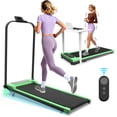 thumbnail image 2 of Green Handrail-enabled Folding Treadmill with Slope Adjustment Function, Vibration Pad, Equipped with Remote Control, Suitable for Offices and Garages., 2 of 14