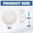 thumbnail image 2 of Uxcell Round Air Vents Cover 304 Stainless Steel Louver Grille, for Ceiling Mount White 6 Inch, 2 of 6