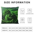 thumbnail image 5 of Chilfamy Green Dragon Throw Pillow Covers Kids Boys Games Cushion Covers for Couch Sofa Flame Wild Animal Decorative Pillowcases Green Black Wildlife Outdoor Pillows Covers White, 5 of 5