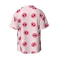 thumbnail image 7 of Picia Cute Pig Nose Men's Linen Shirts Short Sleeve Cuban Beach Shirts Casual Shirts Button Down Shirt for Men Beach Summer Wedding Shirt-Large, 7 of 7
