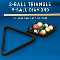 thumbnail image 5 of GSE Games & Sports Expert Solid Wood Billiard Pool Ball Rack. 8-Ball Triangle & 9-Ball Diamond Biiliard Ball Rack for 2-1/4" Pool Balls - Black, 5 of 8