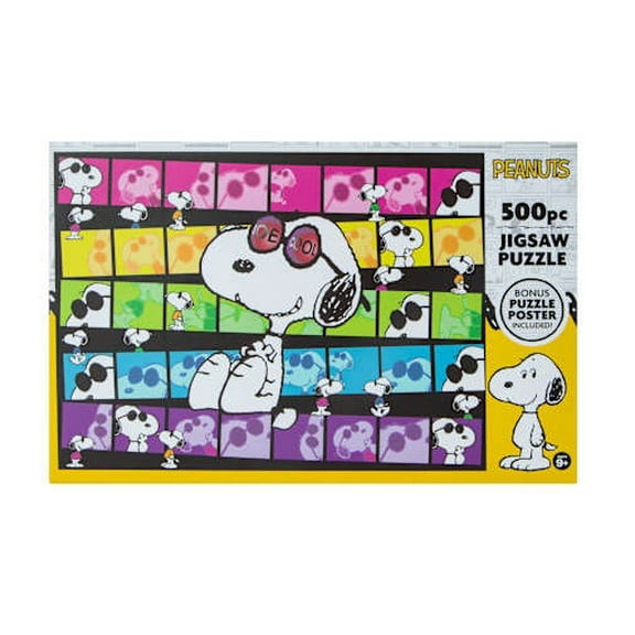 Peanuts Snoopy Joe Cool 500 Piece Jigsaw Puzzle with Bonus Poster