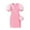 Pink, variant on Kids Party Dresses for Girls Round Neck Puff Sleeve Dress for School Casual Solid Color Summer Party Dress with Bag 3-8 Years