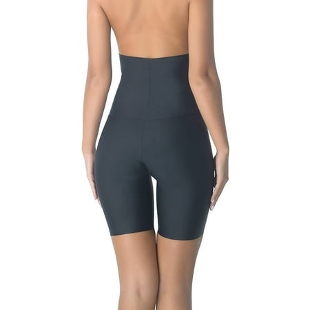 

COVER GIRL Shapewear Extra-Firm Tummy Control Thigh Shaper for Women High Waist Thigh Slimmer CG1680 Black Medium