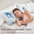 thumbnail image 5 of Blue Octopus Coastal Body Pillow Covers 20"x54", Summer Beach Nautical Ocean Coral Starfish Soft Brushed Microfiber Breathable Throw Pillow Covers, Pillowcase with Zipper for Couch Sofa Bedroom, 5 of 9