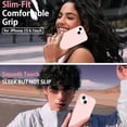 thumbnail image 6 of Design for iPhone 15 Case Magnetic[Compatible with Magsafe], Liquid Silicone Soft Gel Rubber Slim Cover with Cloth Lining Phone Case for Apple iPhone 15 6.1", Pink Sand, 6 of 8