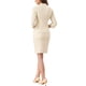 thumbnail image 3 of Conjunto de falda de 2 piezas Inspire Chic para mujer, conjunto de traje de falda con solapa y blazers, faldas lápiz S color caqui claro, 3 of 6