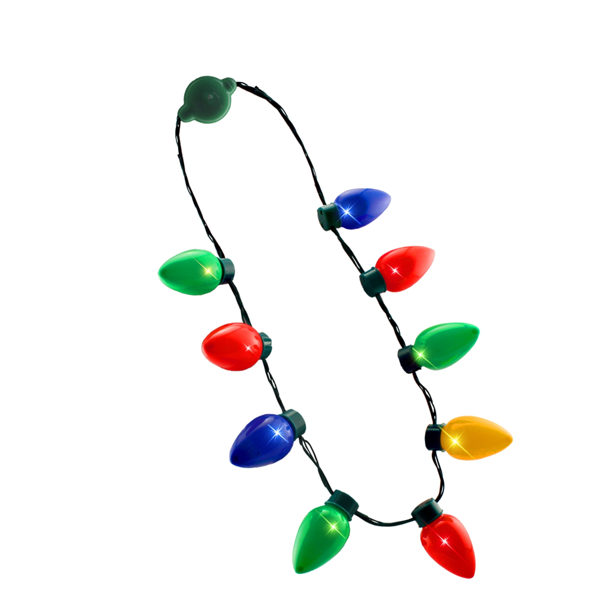 Windy City Novelties Original LED Light Up Christmas Bulb Necklace