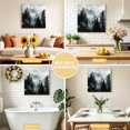 thumbnail image 6 of Canvas Wall Art, Black Forest Framed Canvas Prints for Living Room Bathroom, Nature Foggy Mountain Pine Tree Gallery Wrapped Wall Decor for Home Office, Gifts, 12"x12" Ship Next Day, 6 of 6