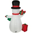 thumbnail image 4 of Northlight LED Lighted Inflatable Snowman with Gifts Outdoor Christmas Decoration - 8', 4 of 5