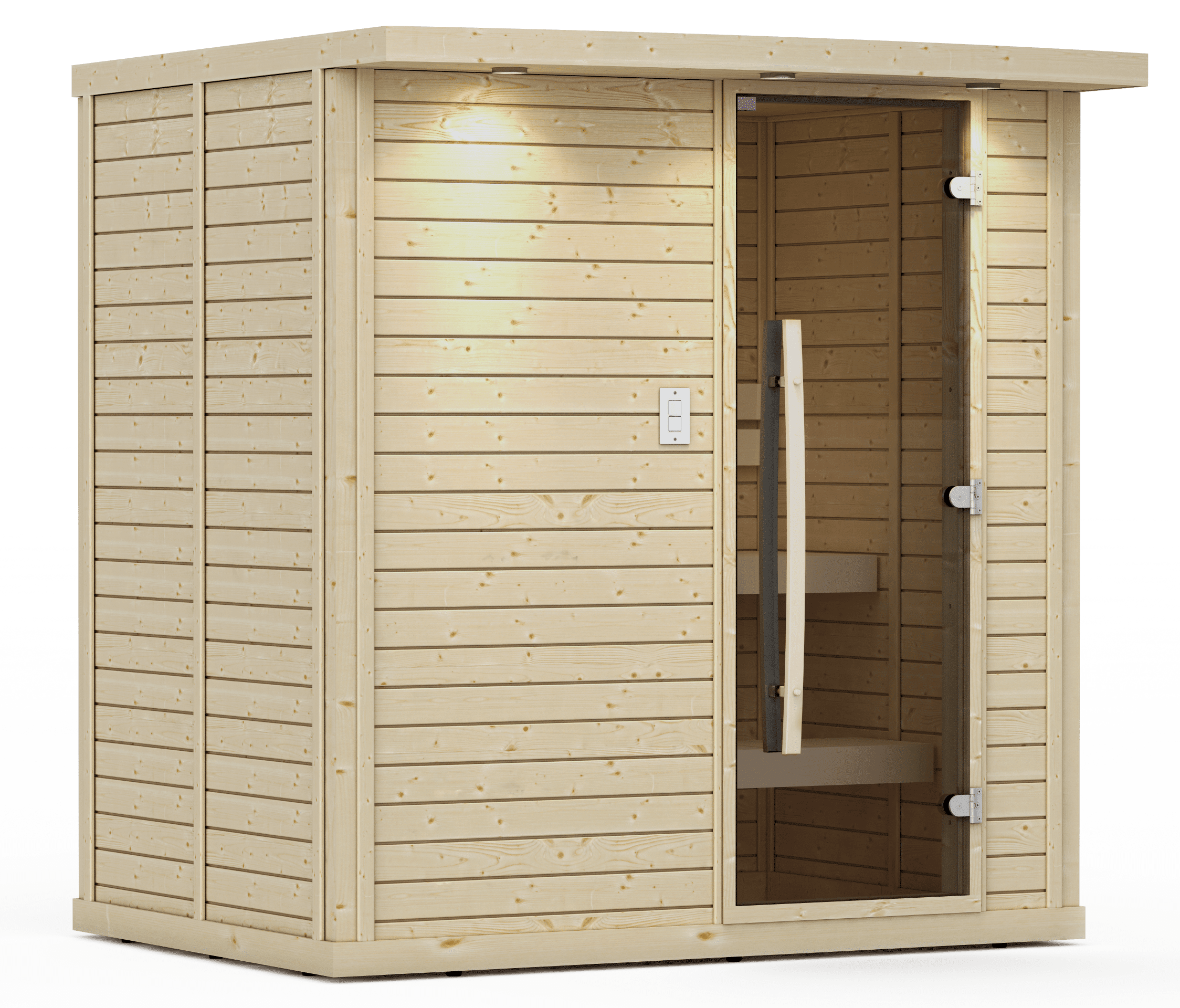 Goldstar 1200 Prebuilt Sauna W Canopy & Lights by