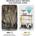 thumbnail image 6 of Mobile Garden Tool Organizer with Wheels, Heavy Duty Storage Cart for Brooms, Shovels, Rakes, and Lawn Tools, 6 of 6