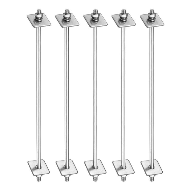 5 Pack M5x180mm 304 Stainless Steel Double End Threaded Stud Screws Set