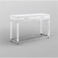 thumbnail image 5 of Posh Briar 2-Drawer Metal Console Table with Acrylic Legs in White/Chrome, 5 of 8