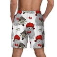 thumbnail image 4 of Uemuo Rabbit And Hedgehog Pattern Mens Swim Trunks Quick Dry Board Shorts with Mesh Lining, Stretch Beach Shorts Quick Dry No-Chafing Board Shorts-Large, 4 of 9