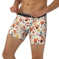 thumbnail image 3 of Xecao Squirrel Nuts Mushroom Print Boxer Briefs for Men's Stretch Moisture-Wicking Underwear, Mid-Rise Classics breathable fabric, 3 of 7