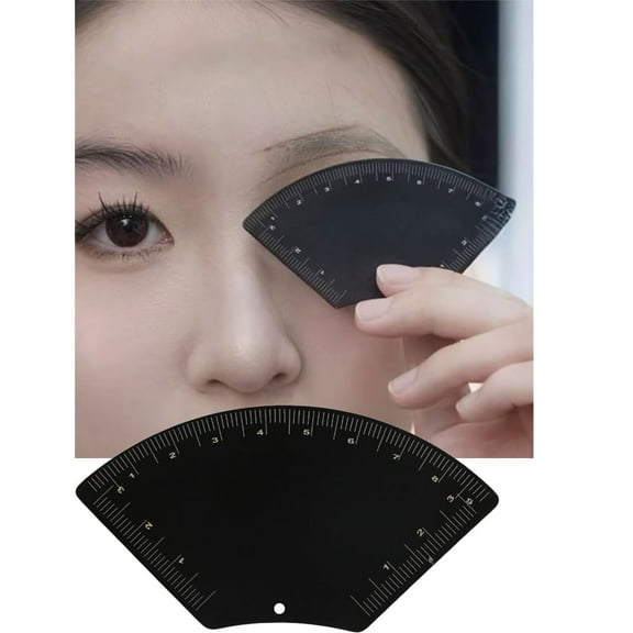 Eyebrow Stencils for Shaping, Alloy Fast Drawing Eyebrow Measuring tool Reusable Double-Sided Brow Mapping Kit for Women Beginner