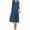 Navy, variant on Deago Women's Casual Dresses 3/4 Sleeve Round Neck A-line and Flare Midi Long Dress For Spring Summer Fall (Red, L)