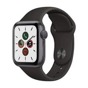 Restored Apple Watch Series 5 40MM Space Gray Aluminum Case GPS + Cellular Black Sport Band (Refurbished)