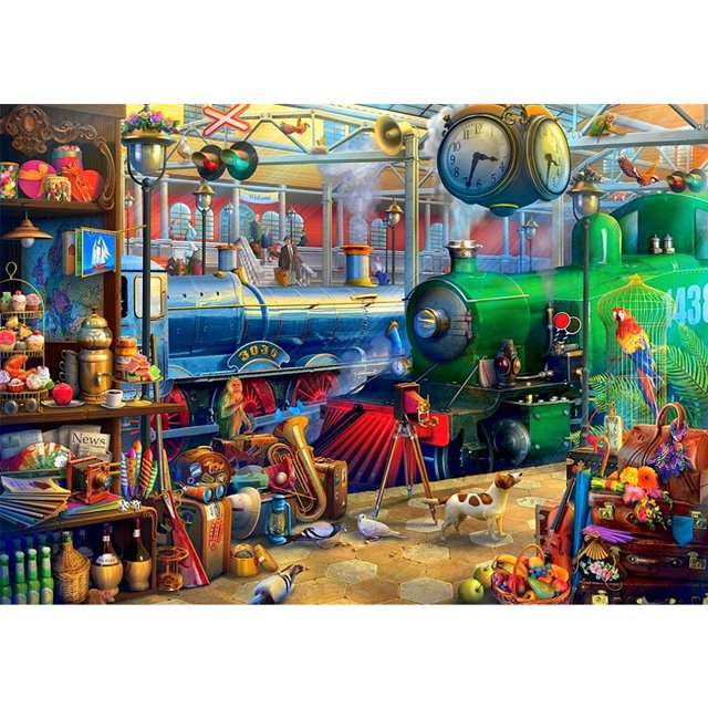 Taladro diamante pintura (DB2191) 5D DIY tren completo punto de cruz bordado decoración del hogar 50x70cm FLhrweasw Nuevo