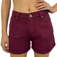 thumbnail image 2 of Wutalume Jeans for Women Denim Shorts Classic Blue, Slim Fit Stretch Jean Shorts for Comfortable Summer Everyday Style,Purple M, 2 of 6