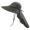 thumbnail image 4 of PMVFHDE Sun Hat For Women Solid Color Sunscreen Mesh Style Fisherman Hat With Neck Cover Outdoor Hat, 4 of 4
