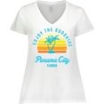 thumbnail image 3 of Inktastic Summer Enjoy the Sunshine Panama City Florida in Blue Women's Plus Size V-Neck T-Shirt, 3 of 5