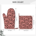thumbnail image 3 of DouZhe Oven Mitts and Pot Holders Sets, Pink Cute Dog Prints Non-Slip Heat Resistant Kitchen Oven Silicone Glove, 3 of 7